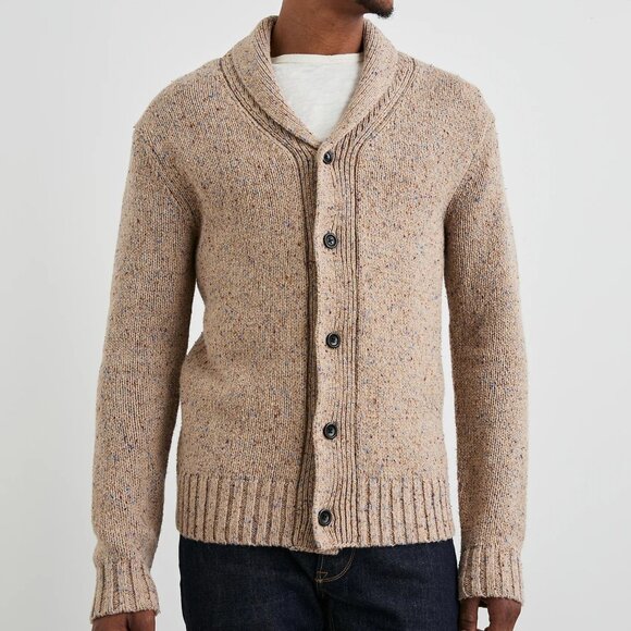 NWT RailsMen's Corden Cardigan Sweater Oatmeal Speckle size 2X